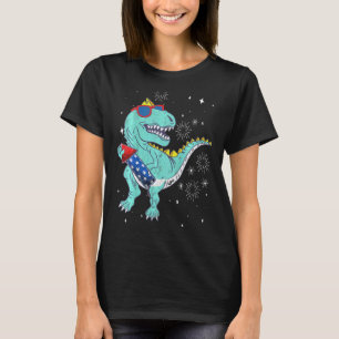 Kinder glücklich 4. Juli T Rex Dino Dinosaurier Ba T-Shirt