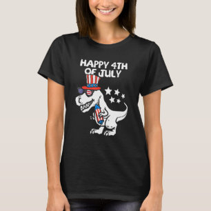 Kinder glücklich 4. Juli T-Rex Dino Dinosaurier Ba T-Shirt