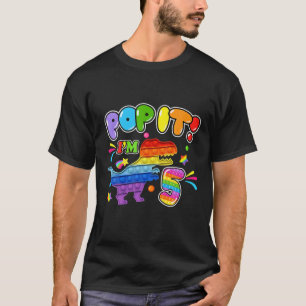 Kinder glücklich 5. Pop Es Geburtstag Boy Dinosaur T-Shirt