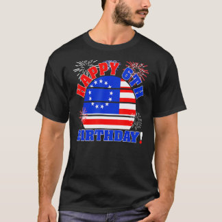 Kinder glücklich 6. Geburtstag am 4. Juli Vintag 1 T-Shirt