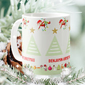 Kinder glücklich Elfs Weihnachtsbaum Gold Star Kaffeetasse