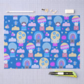 Kinder glücklich Geburtstag Blue Pink mit Niedlich Seidenpapier (Handwerk)