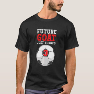 Kinder glücklich Geburtstag Fußball 3 Jahre alt Mä T-Shirt