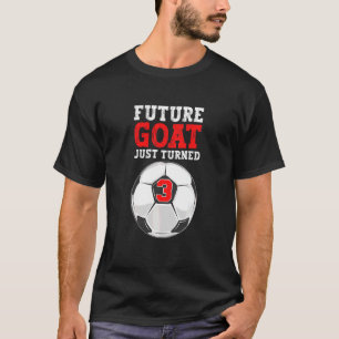 Kinder glücklich Geburtstag Fußball 3 Jahre alt Mä T-Shirt