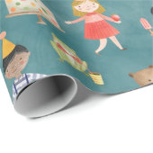 Kinder glücklich Geburtstag Party Inklusiv Ethnizi Geschenkpapier (Rolleneckpunkt)