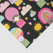 Kinder glücklich Geburtstag Pastel Niedlicher Tier Seidenpapier (Detail)