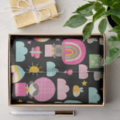 Kinder glücklich Geburtstag Pastel Niedlicher Tier Seidenpapier (Geschenk)