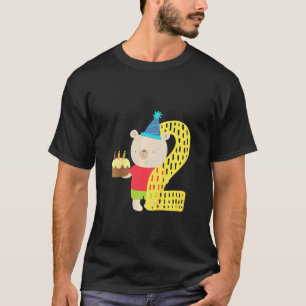 Kinder glücklich Geburtstag Tier Party Bär Kinder T-Shirt
