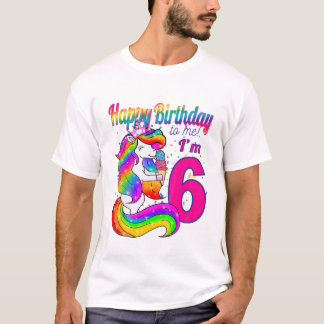 Kinder glücklich Geburtstag zu mir bin ich 6 (6) J T-Shirt