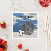 Kinder glücklich Geburtstags-Guinea Pig Soccer Bal Serviette (Beispiel)