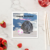 Kinder glücklich Geburtstagsfeier Guinea Pig Pink Serviette (Beispiel)