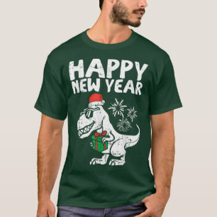 Kinder glücklich Neues Jahr T Re Dino Dinosaurier T-Shirt