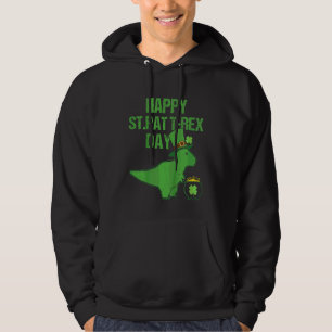 Kinder glücklich St Pat Trex Tag Dino St Patricks Hoodie
