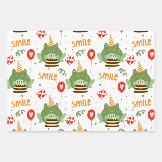 Kinder glücklich zum Geburtstag Geschenkpapier Set (Vorderseite 3)