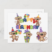 Kinder glücklich zum Geburtstag Postkarte (Vorne/Hinten)