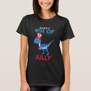 Kinder glücklicher 4. Juli Rex Dino Dinosaurier Ba T-Shirt