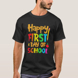 Kinder glücklicher erster Schultag willkommen zurü T-Shirt