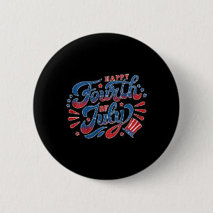 Kinder glücklicher Unabhängigkeitstag 4. Juli Kind Button