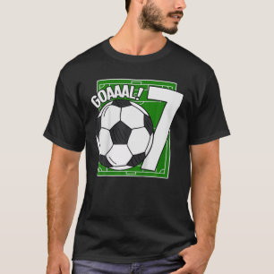 Kinder Goaal 7. Geburtstag 7 Jahre alter Fußball T-Shirt