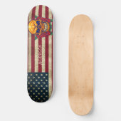 Kinder Golden Skull Skateboard (Vorderseite)