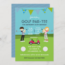 Kinder Golf Thema Geburtstagsparty Einladung