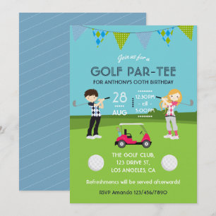 Kinder-Golf-Themen-Geburtstags-Einladung Einladung