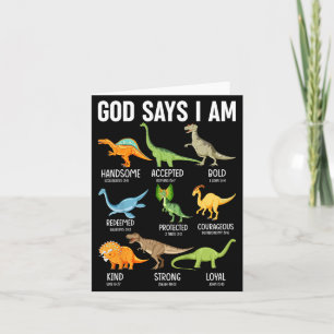 Kinder Gott sagt ich bin Dinosaurier Lustiger Dino Karte