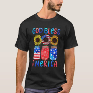 Kinder Gott segne Amerika Kinder Patriotische Amer T-Shirt