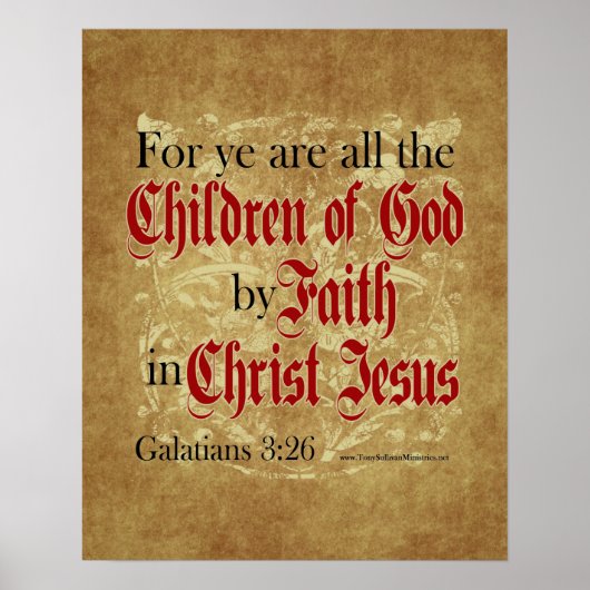 Kinder Gottes durch Glauben Poster (Vorne)