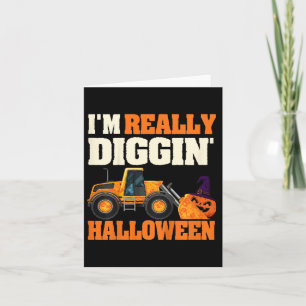 Kinder graben Halloween-Kürbis-LKW Kinder Kleinkin Karte