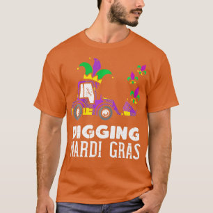 Kinder graben Mardi Gras Bulldozer LKW Niedliche J T-Shirt