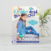 Kinder Grad Fun Kindergarten Foto Magazine Cover Ankündigung (Stehend Vorderseite)