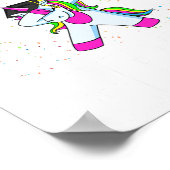 Kinder Grad Kindergarten Abschluss Unicorn Poster (Ecke)