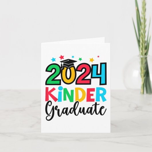 Kinder Graduate Kindergarten 2024 Abschluss Gesche Karte (Vorderseite)