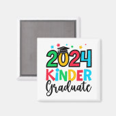 Kinder Graduate Kindergarten 2024 Abschluss Gesche Magnet (Vorderseite/Rückseite)