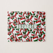 Kinder - Grüne Volleyballmannschaft Puzzle (Horizontal)