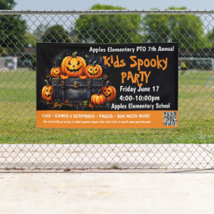 Kinder gruselige Halloween-Party-Spendenaktion PTA Banner