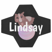 Kinder Guinea Pig Monogramm Name Fußball Ball (Flach)