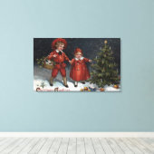 Kinder haben den dekorativen Baum beendet Leinwanddruck (Insitu (Holzboden))