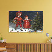 Kinder haben den dekorativen Baum beendet Leinwanddruck (Insitu (Wohnzimmer))