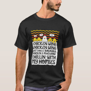 Kinder Hähnchenflügel Hähnchenflügel Hot Dog und B T-Shirt