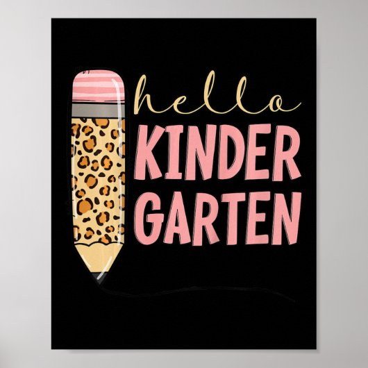 Kinder Hallo Kindergarten 1. Tag Kindergarten Pe Poster (Vorne)