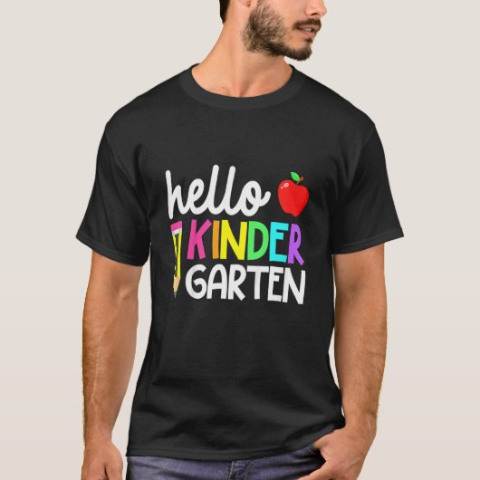 Kinder Hallo Kindergarten Team Kinder zurück zur S T-Shirt (Vorderseite)