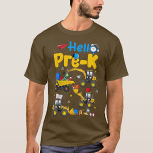 Kinder Hallo PreK Bau Truck Pre K Boys Kinder T-Shirt