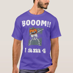Kinder Halloween 4. Geburtstag 4 Jahre alter Dabbi T-Shirt