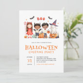 Kinder Halloween Costume Children Einladung (Stehend Vorderseite)