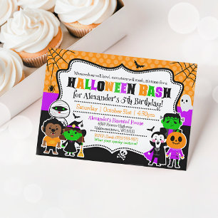 Kinder Halloween-Einladung Kostüm Party Einladung