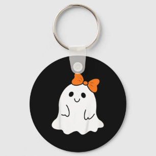 Kinder Halloween-Geist mit einem Bow Girls Hall Schlüsselanhänger