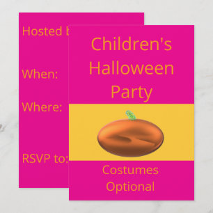 Kinder-Halloween-Kostüm-Optional-Party Einladung