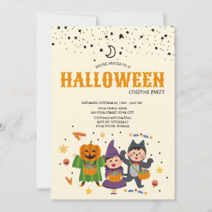 Kinder-Halloween-Kostüm-Party-Einladung Einladung